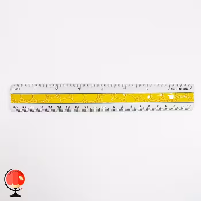 خط کش فلزی 20 سانتی متری رنگ زرد ژیائو