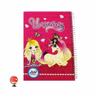 دفتر مشق 100برگ سیمی طرح یونیکورن جلد سخت برند آپادانا