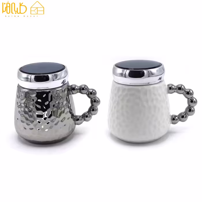 ماگ درب آینه ای دسته مروارید 532