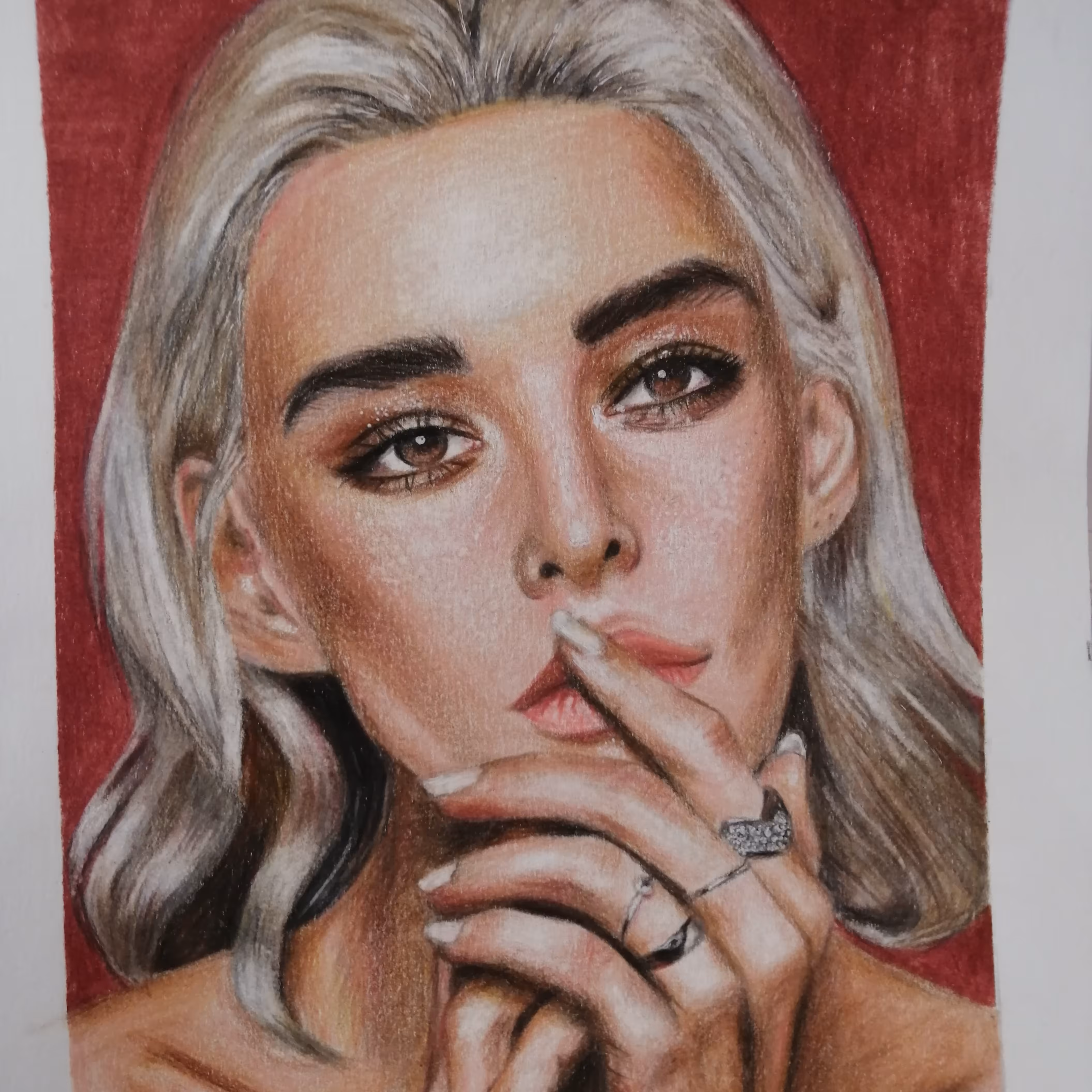  نقاشی چهره دختر زیبا و جذاب 