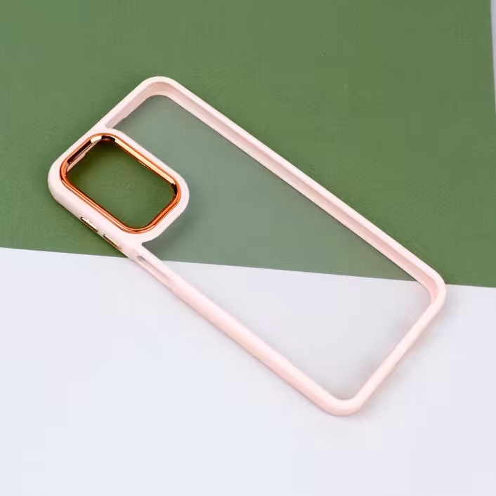 قاب PC شفاف متال ایرون Samsung Galaxy A23 رنگ صورتی