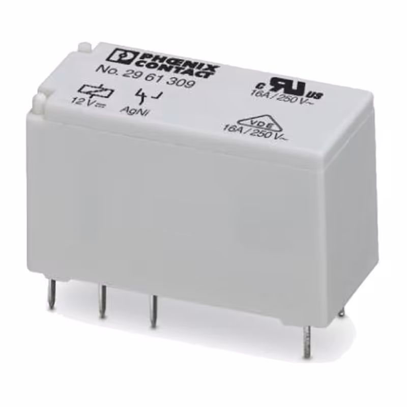 رله سرامیکی فونیکس کنتاکت تک کنتاکت 12DC و (8پایه خطی 16 آمپر) REL-MR- 12DC/21HC