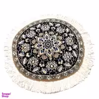 قالیچه دستباف نایین (Naein) مدل آسمان زمینه مشکی