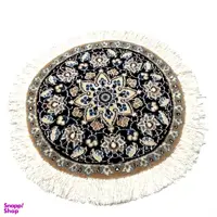 قالیچه دستباف نایین (Naein) مدل آسمان زمینه مشکی