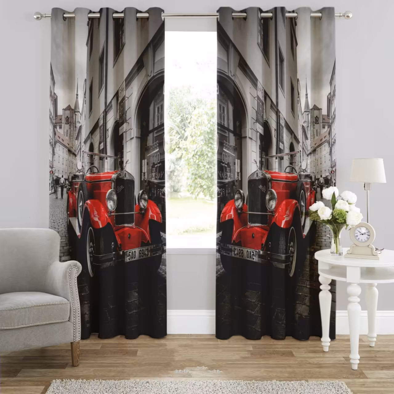 پرده چاپی  پانچ  طرح   نقاشی و منظره   کد 1693