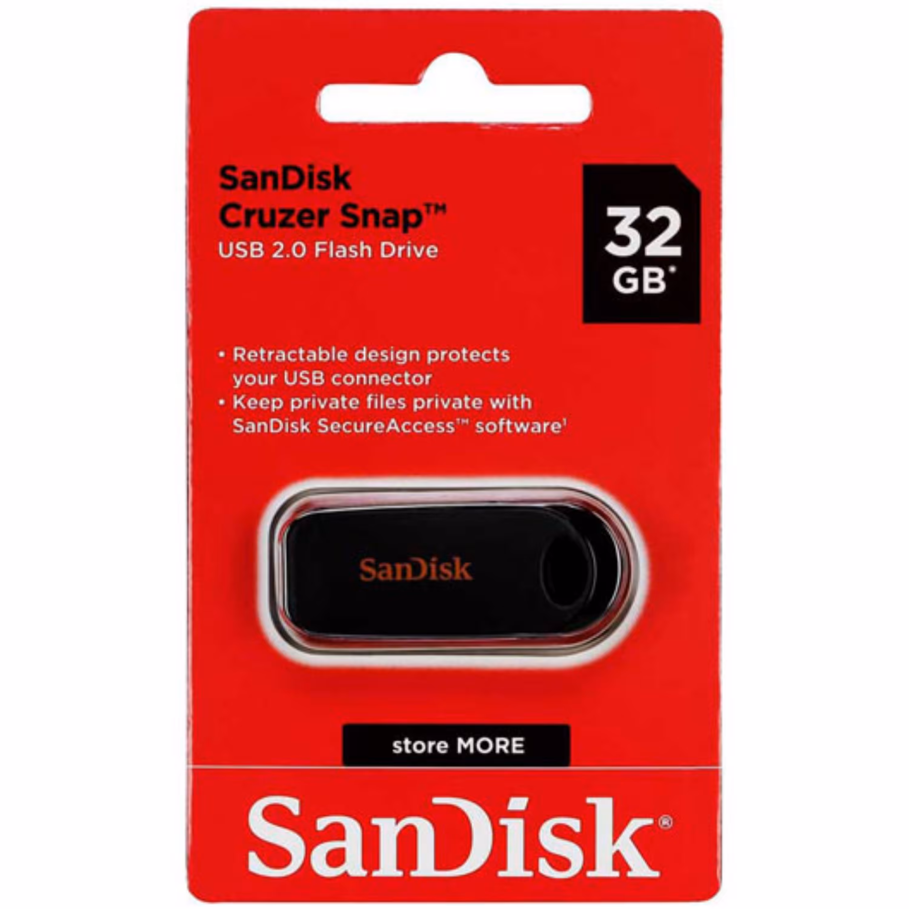 فلش 32GB SanDisk Cruzer SNAP CZ62 با گارانتی 3 ساله