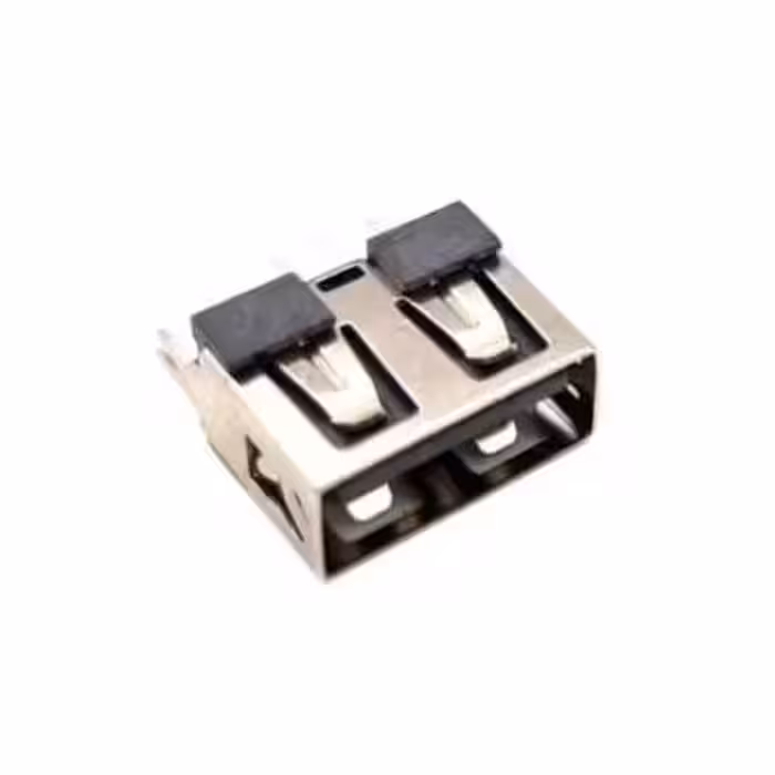 مجموعه 24 عددی کانکتور USB-A مادگی ایستاده کوتاه 10mm رنگ مشکی