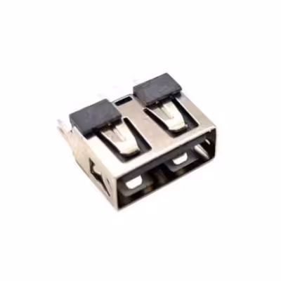 مجموعه 24 عددی کانکتور USB-A مادگی ایستاده کوتاه 10mm رنگ مشکی