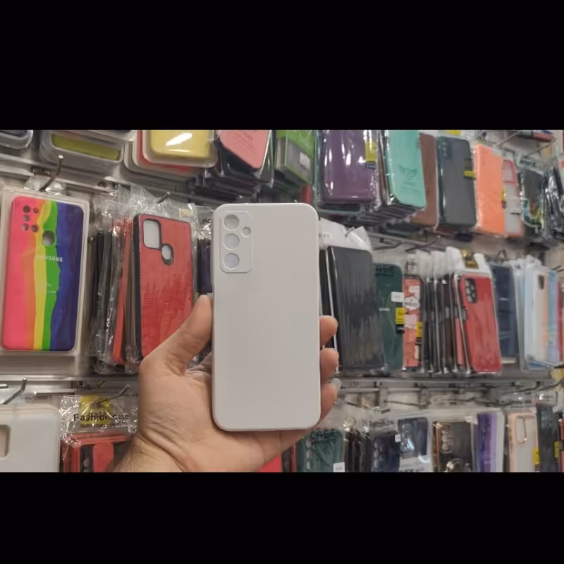 گارد سیلیکونی اورجینال پاک کنی سامسونگ A14 رنگ سفید