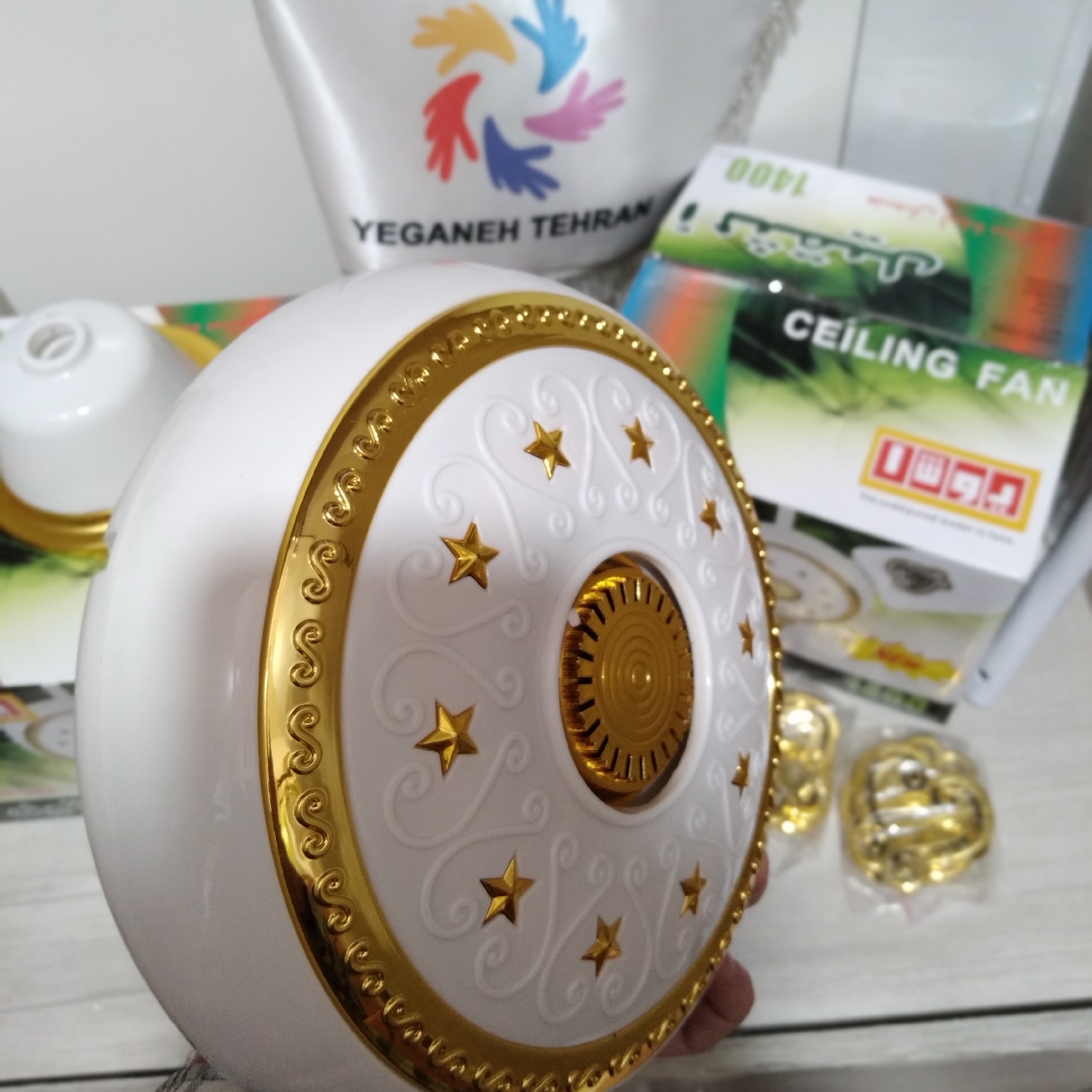 پنکه سقفی یوشا وارداتی هنگ کنگی 3 پره 75 وات(ارسال رایگان) یگانه تهران