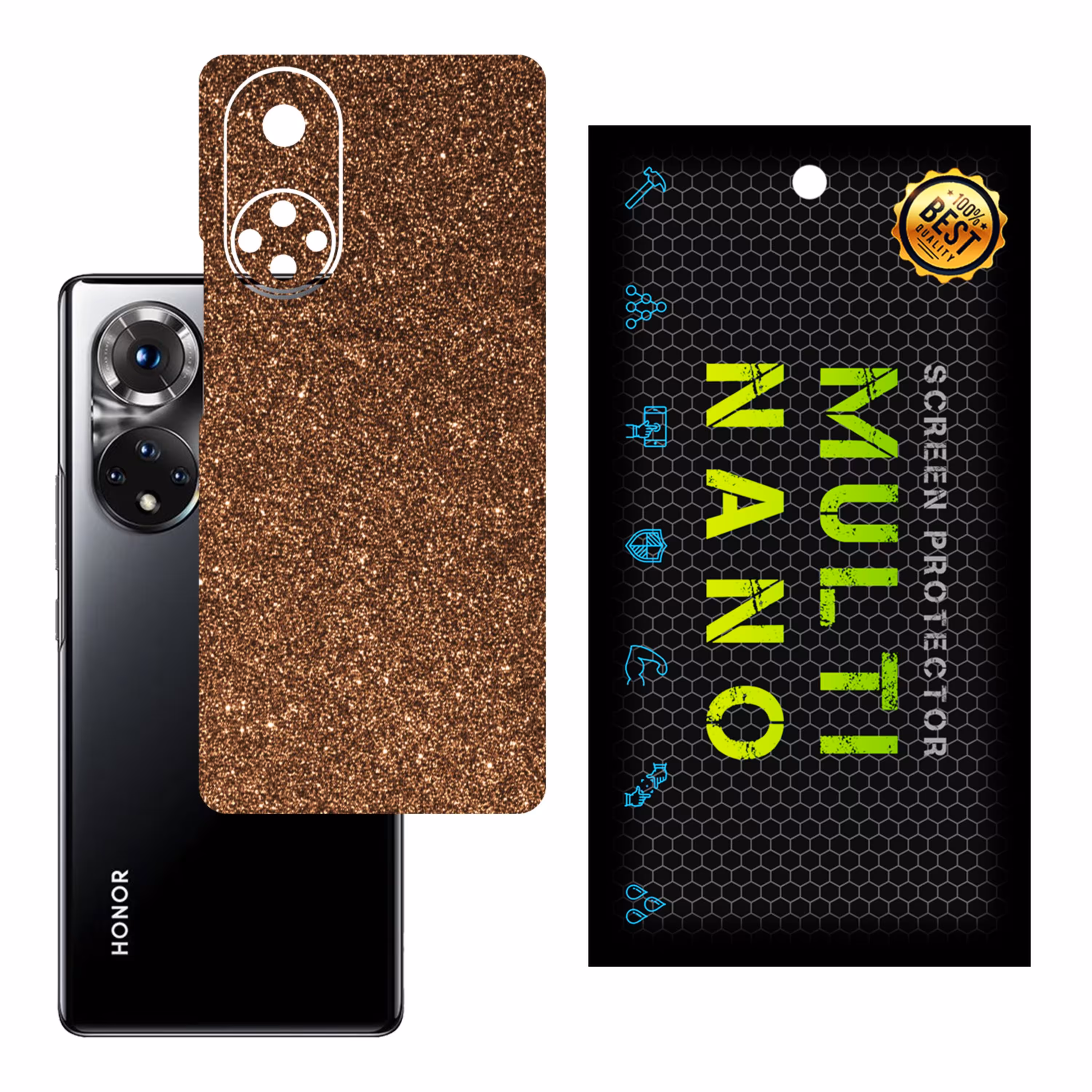 برچسب پوششی MultiNano مدل X-G1F-Bronze برای پشت موبایل هوآوی Honor 50 Pro