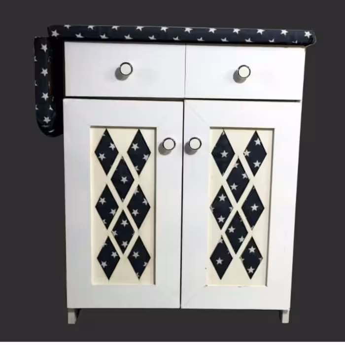 میز اتوهای دو کشو چوبی