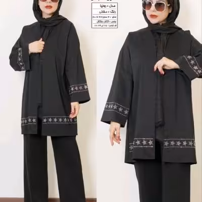 مانتو سایز بزرگ کتان بنگال مدل رونیا.