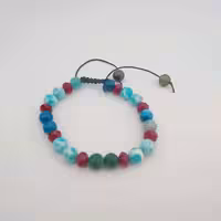 دستبند مالاکیت عقیق کلسدونی استقلال13