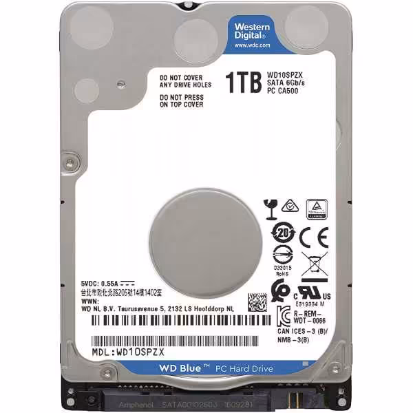 هارددیسک اینترنال وسترن دیجیتال مدل WD10SPZX ظرفیت 1 ترابایت