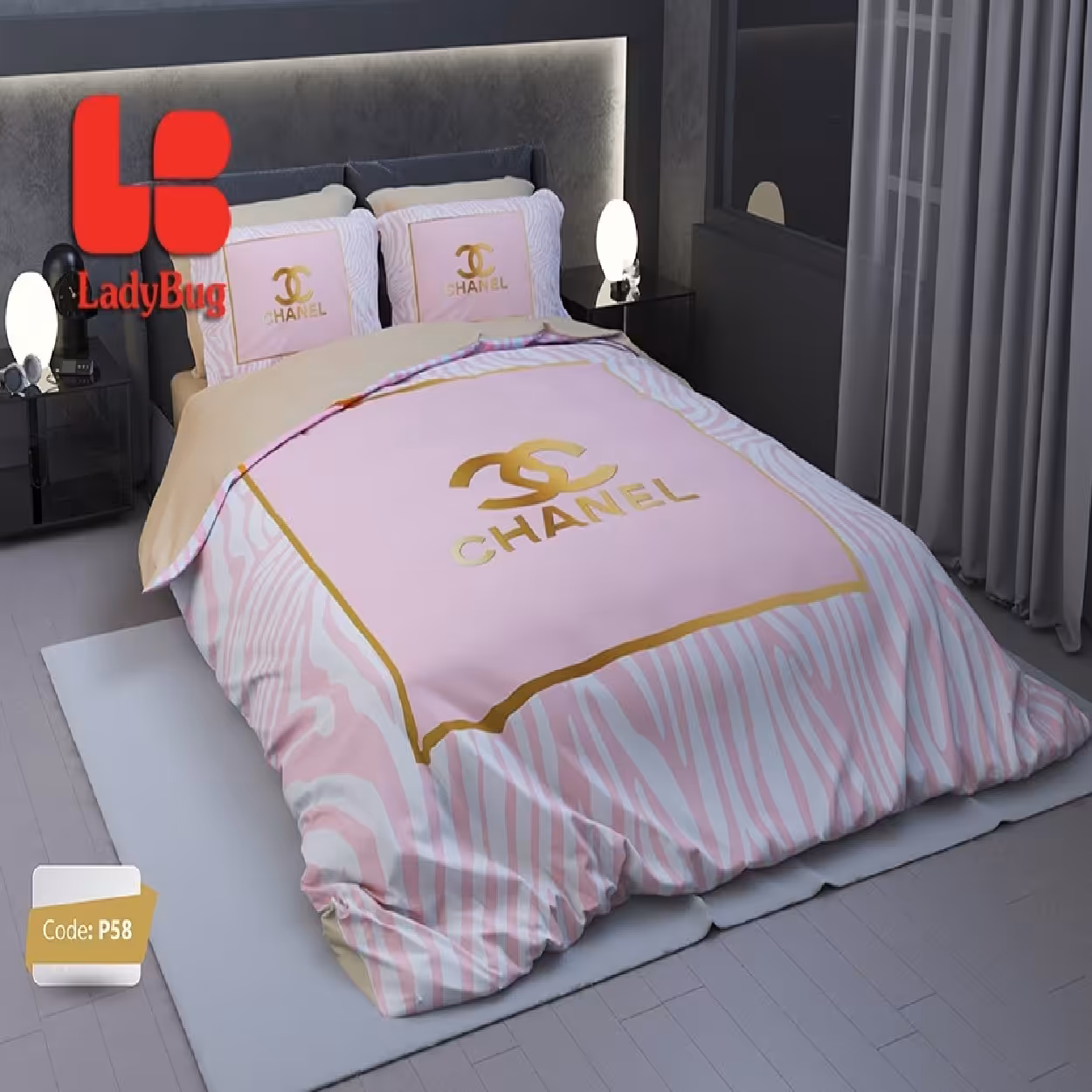 سرویس روتختی لیدی باگ LB کد P-58 دونفره 6 تکه