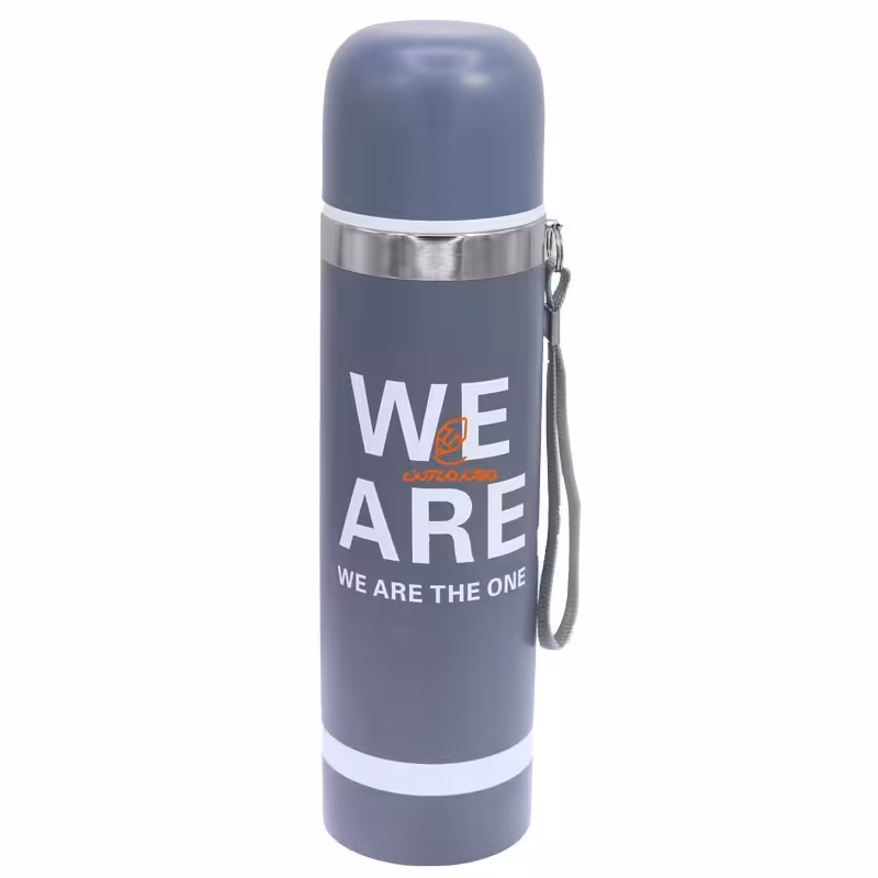 فلاسک 500 میل بند دار طوسی STAINLESS