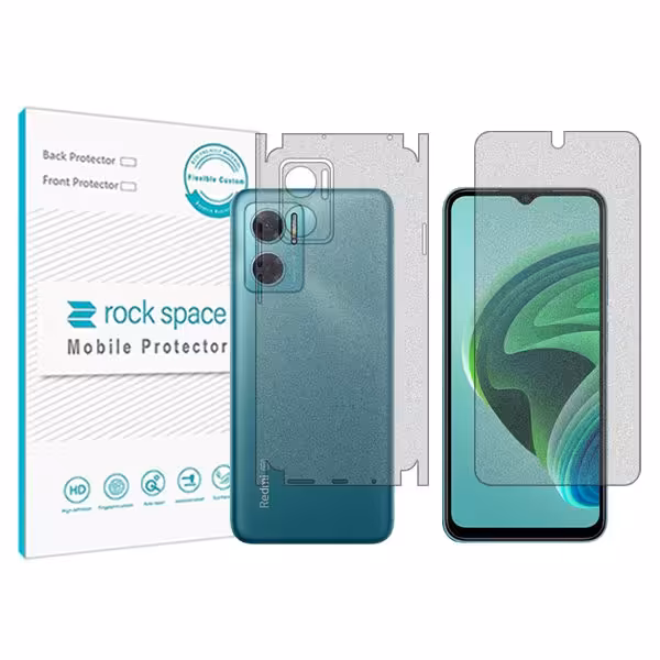 گلس صفحه نمایش و پشت گوشی شیائومی Redmi Note 11E مدل نانو هیدروژل گیمینگ برند راک اسپیس کد MS