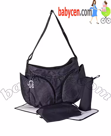 ساک لوازم نوزاد  اوکی داگ اورجینال موندو 3 تکه رنگ مشکی جدید  Okiedog Mondo Scribbles black