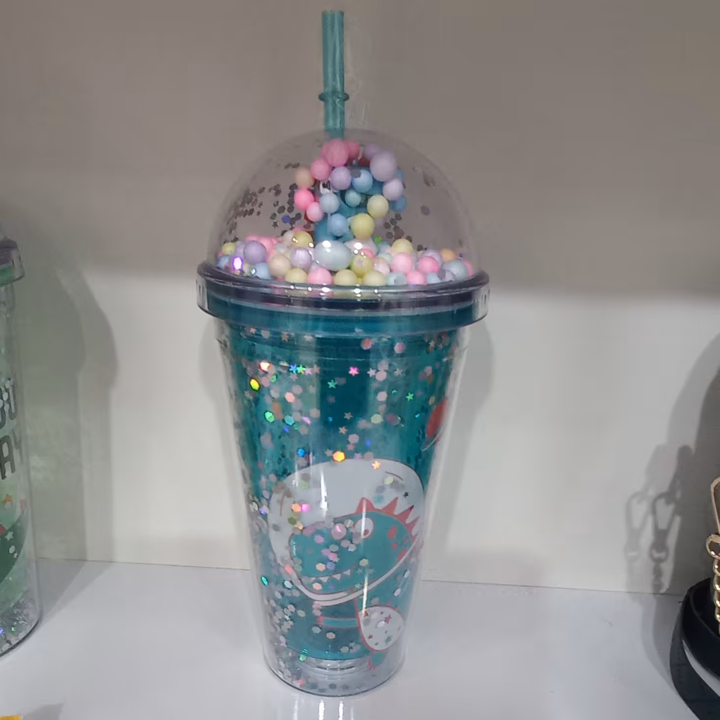 لیوان اسموتی دایناسور چراغدار سه حالته