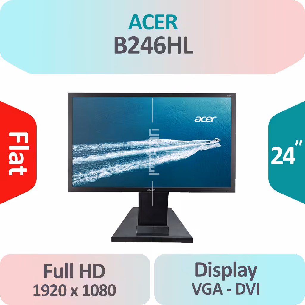 مانیتور استوک Acer B246HL bmdrz سایز 24 اینچ Full HD