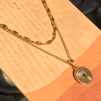 گردنبند دولاین پک گردنبند وارداتی تک پلاک و زنجیر وارداتی بسیار زیبا برای کادو 