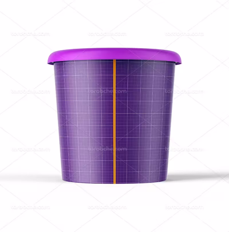 موکاپ سطل پلاستیکی لایه باز | گرافیک با طعم تربچه