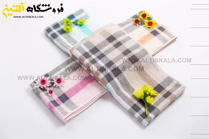 حوله دستی برق لامع طرح ایرینا نسکافه ای 40×80