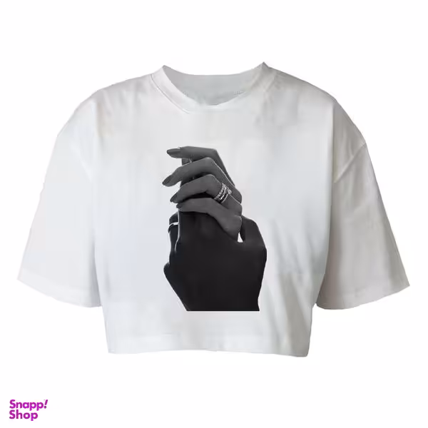 کراپ‌ تیشرت آستین کوتاه زنانه مدل c588