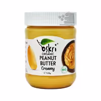 کره بادام زمینی کرمی ارگانیک 220 گرم اوسکری - oskri