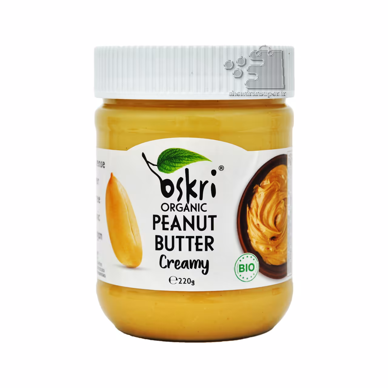 کره بادام زمینی کرمی ارگانیک 220 گرم اوسکری - oskri