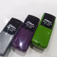 ساخت مهر جیبی ژلاتینی و لیزری برند شاینی اتومات با رنگبندی متنوع سایز 18 در 47