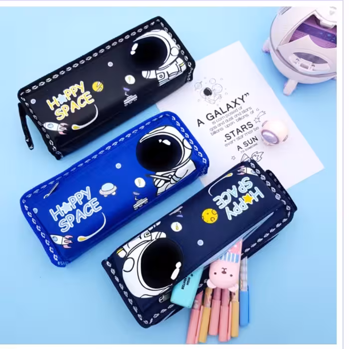 جامدادی برزنتی دوزیپ طرح HAPPY SPACE