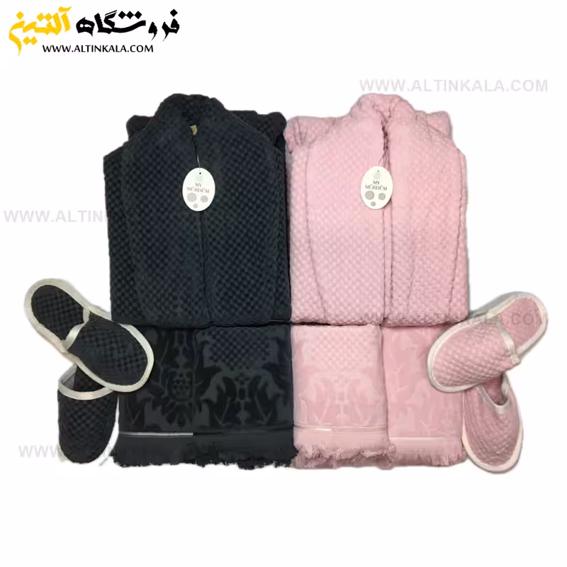 سرویس حوله عروس و داماد 10تکه ژاکارد برجسته برند MURDUM