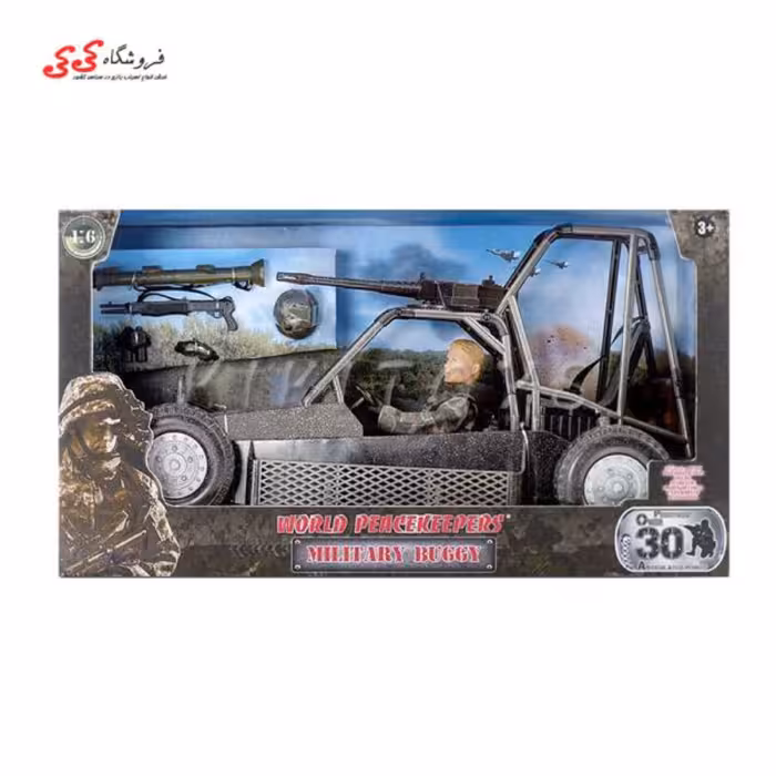 ماکت ماشین جیپ صحرانورد باگی نظامی با تیربار 90018 ام اند سی MILITARY BUGGY M C 