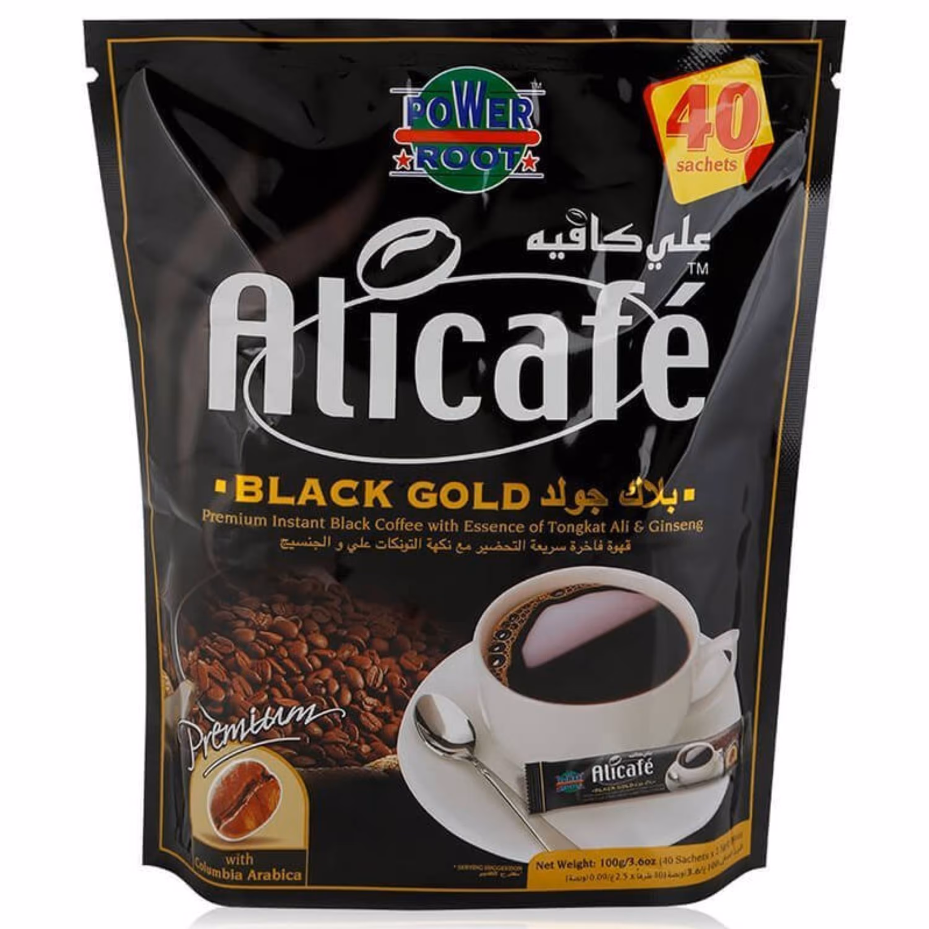 قهوه علی کافه مدل Black Gold بسته 40 تایی