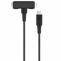 کابل شارژ دوسر تایپ سی به لایتنینگ و تایپ سی 60 وات 1.2 متری پاورولوژی Pcab007