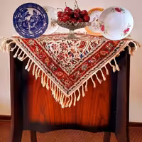 رومیزی عسلی مبل قلمکاری سنتی سایز 40سانت