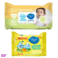 دستمال مرطوب کودک دافی (Dafi) مدل Sensitive بسته 100عددی دستمال مرطوب کودک دافی مدل I Love My Skin بسته 20عددی