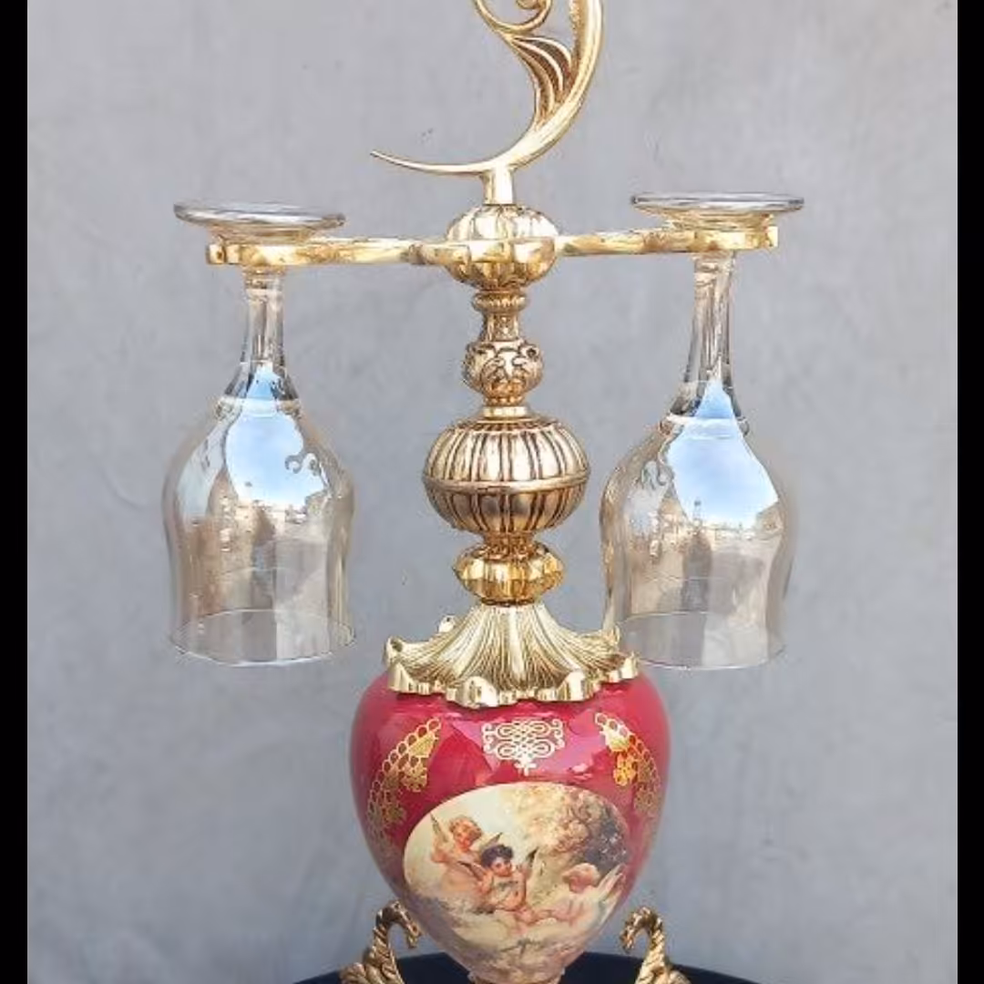 پایه جام دو فرشته جنوا  آبکاری درجه یک آلومینیوم زاماک رنگ ثابت ارسال پسکرایه تهران کرج اسنپ شهرستان باربری