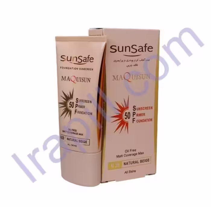 کرم ضد آفتاب کرم پودری و پرایمری SPF50 سان سیف رنگ بژ طبیعی 40 میلی لیتر