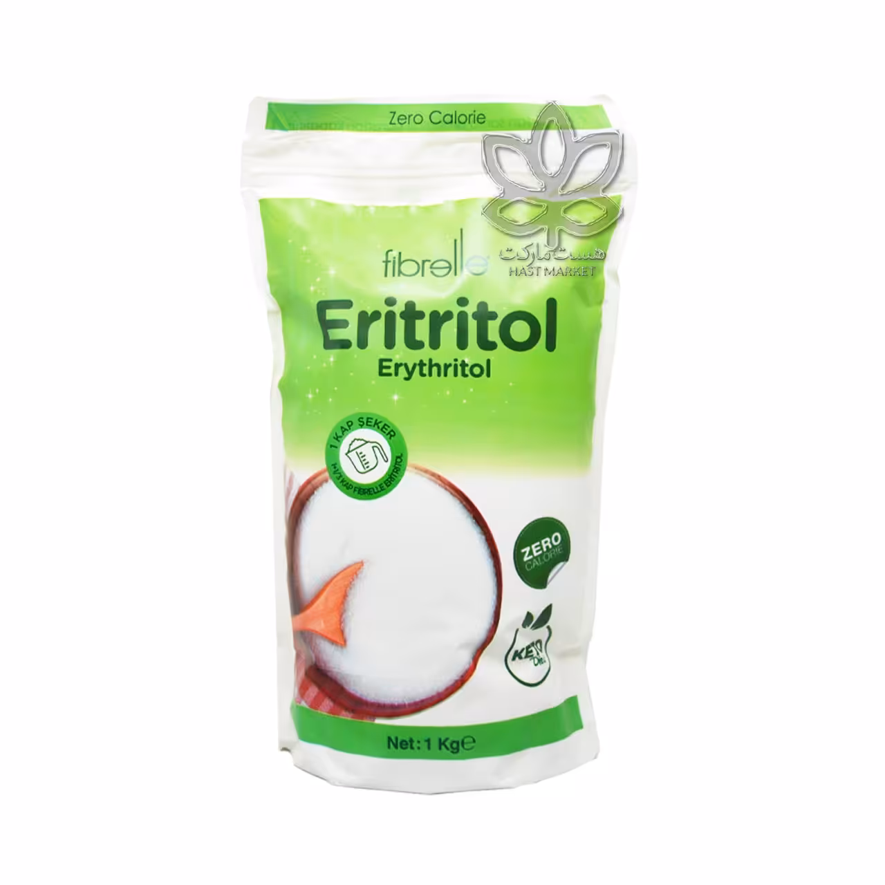 پودر شیرین کننده اریتریتول خالص 1 کیلو فیبرله - fibrelle