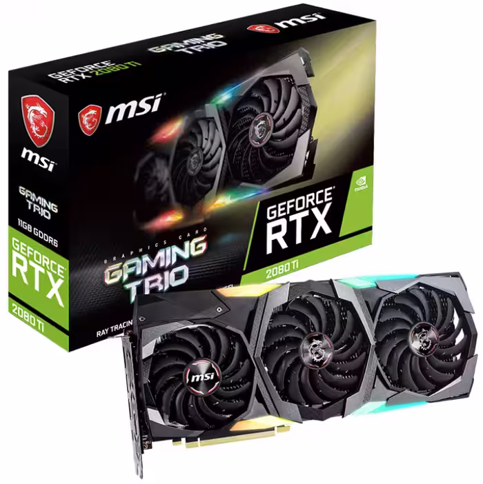 کارت گرافیک ام اس آی مدل GeForce RTX 2080 Ti GAMING TRIO  با حافظه 11 گیگابایت