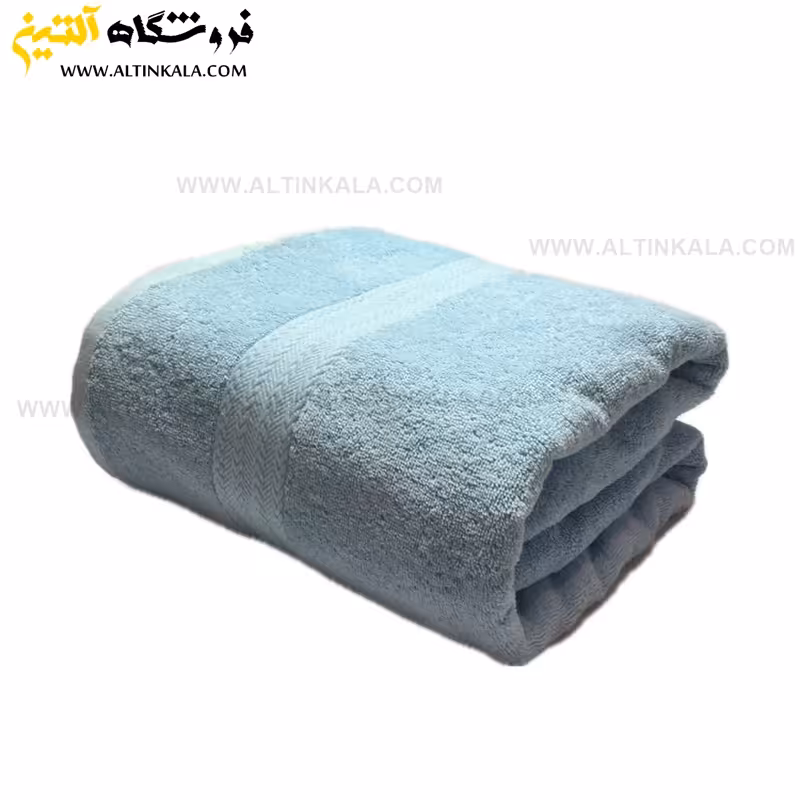 حوله دستی برق لامع مدل دیور آبی روشن 40×80
