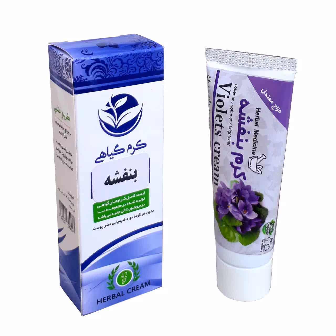 کرم بنفشه تیوپی فدک (دارونامه-نرم کننده و مرطوب کننده)