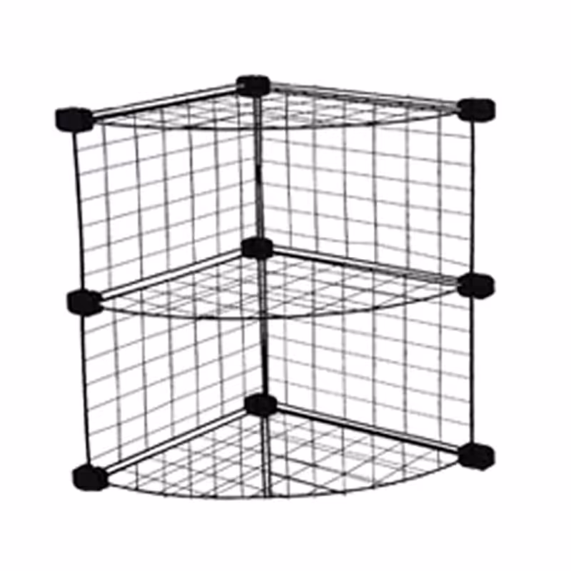 ست قفسه مشبک مدل هلالی کنج دو طبقه سایز 32x32(ارسال پس کرایه و به عهده مشتری)