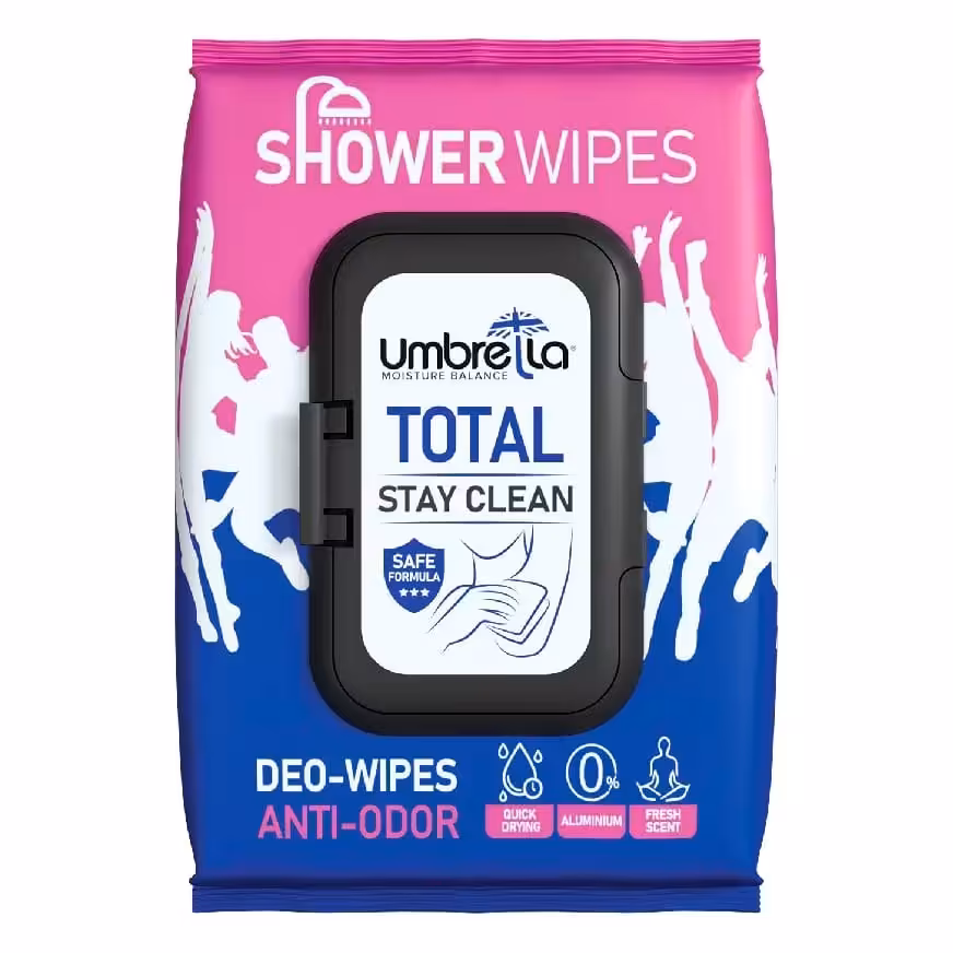 دستمال خوشبوکننده بدن 50 برگی آمبرلا مدل total