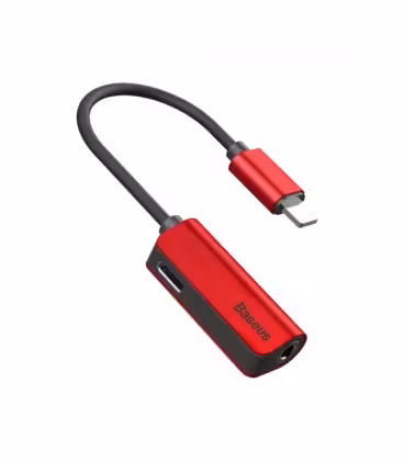 کابل تبدیل لایتنینگ باسئوس اتصال همزمان هندزفری و شارژر مدل L32 Adapter CALL32-01