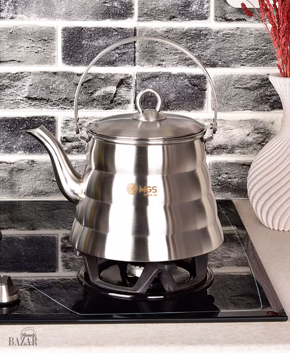 کتری لوله دار 2.5 لیتر کف چدن ام جی اس کد 81018