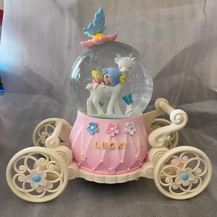 گوی موزیکال پمپی بزرگ خارجی کالاسکه دار فول فوق العاده خاص و زیبا